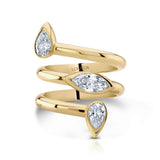 Vortex Triple Stone Ring