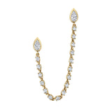 Vortex Pear Diamond Chain Earring