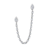 Vortex Pear Diamond Chain Earring