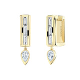 Vortex Baguette Pear Square Earrings