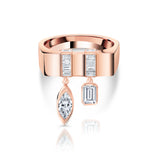 Vortex Emerald & Marquise Hanging Ring