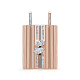 Medium Blade Double Marquise (Full Baguette Pave)