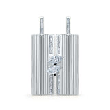 Medium Blade Double Marquise (Full Baguette Pave)