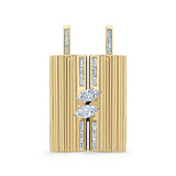 Medium Blade Double Marquise (Full Baguette Pave)