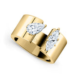 Retro Pear & Marquise ring