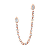 Vortex Pear Diamond Chain Earring