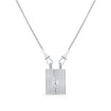 Medium Blade Pear & Emerald (Round & Baguette Pave)