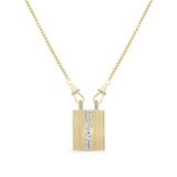 Medium Blade Pear & Emerald (Round & Baguette Pave)