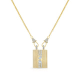 Medium Blade Pear & Emerald (Round & Baguette Pave)