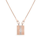 Medium Blade Double Pear (Round & Baguette Pave)