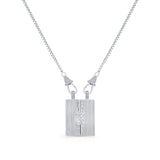 Medium Blade Double Pear (Round & Baguette Pave)