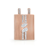 Medium Blade Double Pear (Round & Baguette Pave)