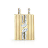 Medium Blade Double Pear (Round & Baguette Pave)