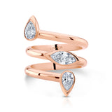 Vortex Triple Stone Ring