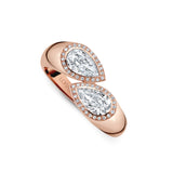 Twin Pear Ring