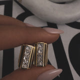 Vortex Square Princess Square Earrings