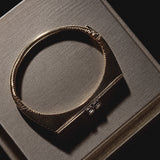 Blade Double Emerald Bangle