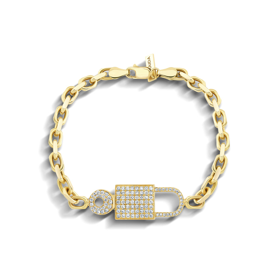 Large Lock Chain Bracelet