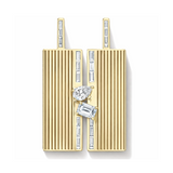 Medium Blade Pear & Emerald  (Full Baguette Pave)