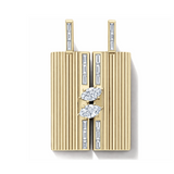 Medium Blade Double Marquise (Full Baguette Pave)