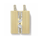 Medium Blade Pear & Emerald (Round & Baguette Pave)