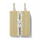 Medium Blade Double Pear (Full Baguette Pave)