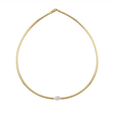 Deco Marquise Prong Necklace