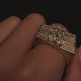 Blade Double Trillant & Baguette Ring