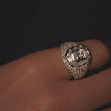 Vortex Emerald Baguette Pave Ring