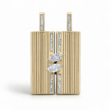 Medium Blade Double Marquise (Full Baguette Pave)