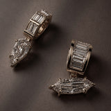 Rêve Pear Step-Cut Clasp with Double Baguette Rows