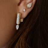 Vortex Baguette Pear Square Earrings