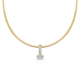 Rêve Moval & Baguette Omega Necklace