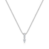 Rêve Double Baguette Pear Tressé Necklace