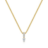 Rêve Double Baguette Pear Tressé Necklace