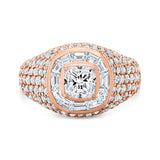 Vortex Cushion Baguette Pave Pinky Ring