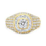 Vortex Cushion Baguette Pave Pinky Ring