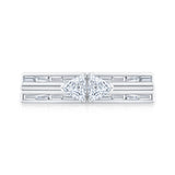 Blade Double Trillant & Baguette Ring